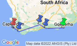 Google Map: Cape Town & the Garden Route