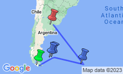 Google Map: Falklands, South Georgia & Antarctica: Explorers and Kings