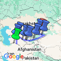 Google Map: The Five Stans of the Silk Road - Ashgabat to Almaty