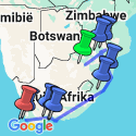 Google Map: Grote Zuid-Afrika Reis