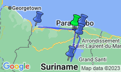 Google Map: 16-daagse rondreis Suriname Compleet