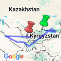 Google Map: Multi-Stan Adventure - Bishkek to Tashkent