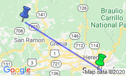 Google Map: Costa Rica Family Journey: From Rainforest to Coast