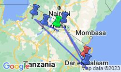 Google Map: Tanzania to Zanzibar: White Sands & the Wilderness