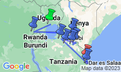 Google Map: East Africa Overland: Serengeti & Safari Drives