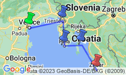 Google Map: Sailing Italy to Croatia
