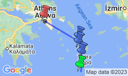 Google Map: Sailing Greece - Santorini to Athens
