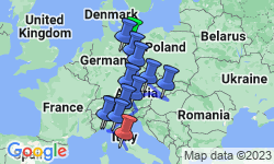 Google Map: Berlin to Rome