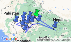 Google Map: Grand Tour Rajasthan en Varanasi