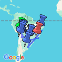 Google Map: Explore Bolivia to Brazil