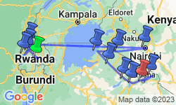 Google Map: Gorillas & East Africa Safari