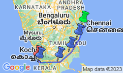 Google Map: Spiritual Tamil Nadu with Enchanting Kerala