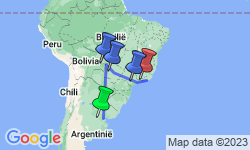 Google Map: Rondreis Argentinië & Brazilië, 21 dagen
