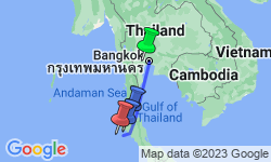 Google Map: Thailand Beaches: Bangkok to Phuket