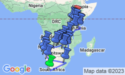 Google Map: Cape Town to Kenya