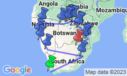 Google Map: Southern Africa Adventure