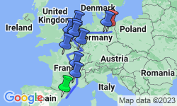 Google Map: Barcelona to Berlin