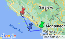 Google Map: Croatia Sailing Adventure: Dubrovnik to Split