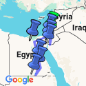 Google Map: Jordan & Egypt by Nile Cruise (5 & 4 Star Hotels)