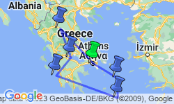 Google Map: Best of Greece Luxury Tour