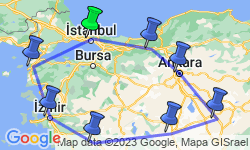 Google Map: Highlights of Turkey Luxury Tour