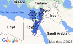 Google Map: Highlights of Egypt & Jordan Luxury Tour