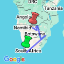 Google Map: Cape to Delta Safari