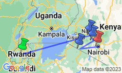 Google Map: Journeys: Legendary Wildlife of Rwanda & Kenya