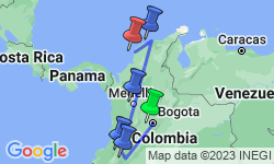 Google Map: Groepsrondreis Colombia