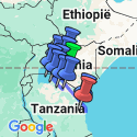 Google Map: Groepsrondreis Kenia, Tanzania en Zanzibar