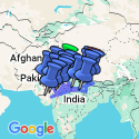 Google Map: Groepsrondreis Noord-India en Nepal