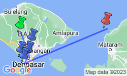 Google Map: 22-35ers reis Indonesië: Bali en Lombok
