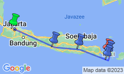 Google Map: Groepsrondreis Java/Bali Hoogtepunten