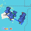 Google Map: Groepsrondreis Australië & Nieuw-Zeeland