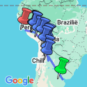 Google Map: Groepsrondreis Argentinië, Bolivia en Peru