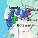 Google Map: Familiereis Namibië, Botswana en Zimbabwe