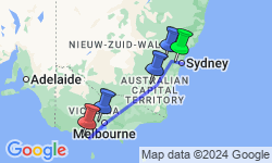 Google Map: Australië -  Cities and Mountains, 10 dagen