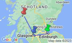 Google Map: Groot-Brittannië -  Schotland, 5 dagen