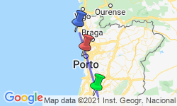 Google Map: Portugal -  Van Minhovallei langs de kust naar de Limavallei, 7 dagen