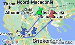 Google Map: Griekenland -  Macedonië en Ipiros ';totaal';, 15 dagen