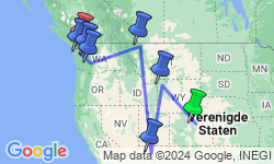 Google Map: Verenigde Staten -  Noordwest Amerika, 23 dagen