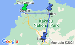 Google Map: Australië -  Top End, 9 dagen