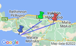 Google Map: Griekenland -  Kreta, rondreis, 9 dagen