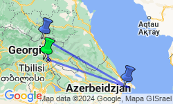 Google Map: Georgië -  wandelvakantie, 10 dagen