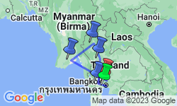 Google Map: Rondreis Thailand, 15 dagen