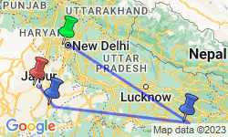 Google Map: Rondreis India, 15 dagen