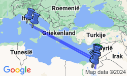 Google Map: Rondreis Jordanië, 12 dagen