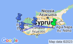 Google Map: Groepsreis Cyprus - 8 dagen; Het land van Aphrodite