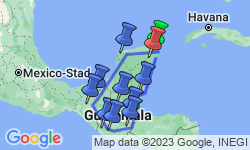 Google Map: Groepsreis Maya route; Tempels in het oerwoud