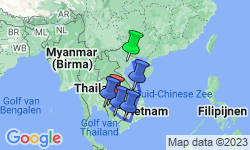 Google Map: Groepsreis Vietnam & Cambodja; Ontdekkingsreis door Indochina